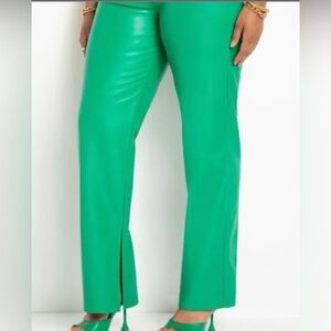 Eloquii Green faux leather pants size 20W